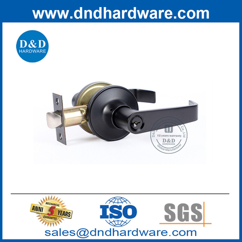 Matte Black Zinc Alloy Door Lock Set for Hotel Internal Door-DDLK085