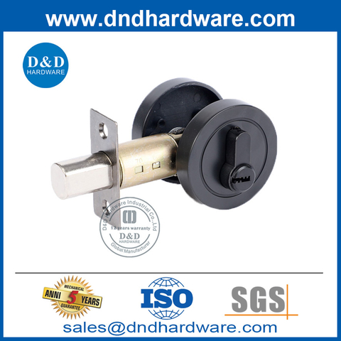Black Door Knob Lock Deadbolt in Zinc Alloy for Indoor Door-DDLK029