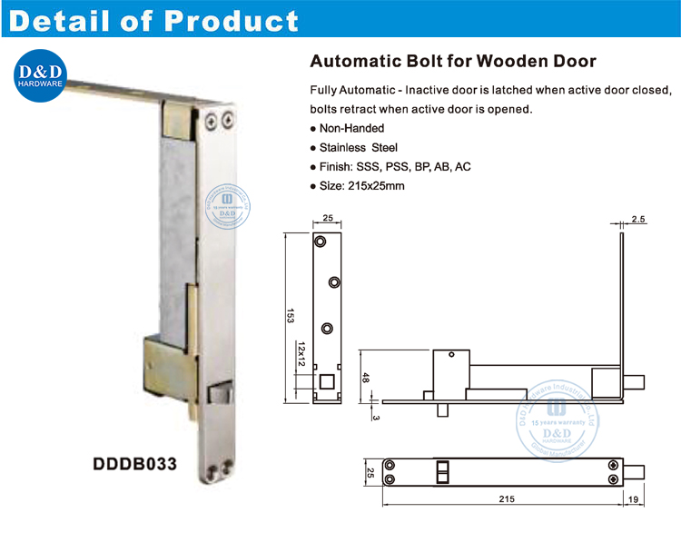 Wooden Door bolt