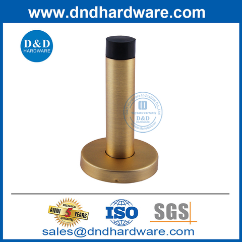 Wall Mounted Type Satin Brass Door Stop for Bathroom-DDDS016