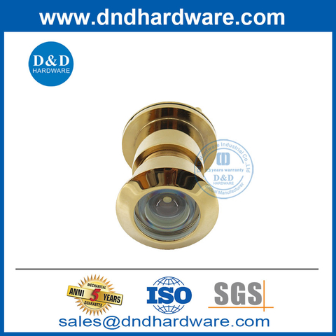 Gold Plated 200 Degree Zinc Alloy Hotel Door Viewer with Cover-DDDV003