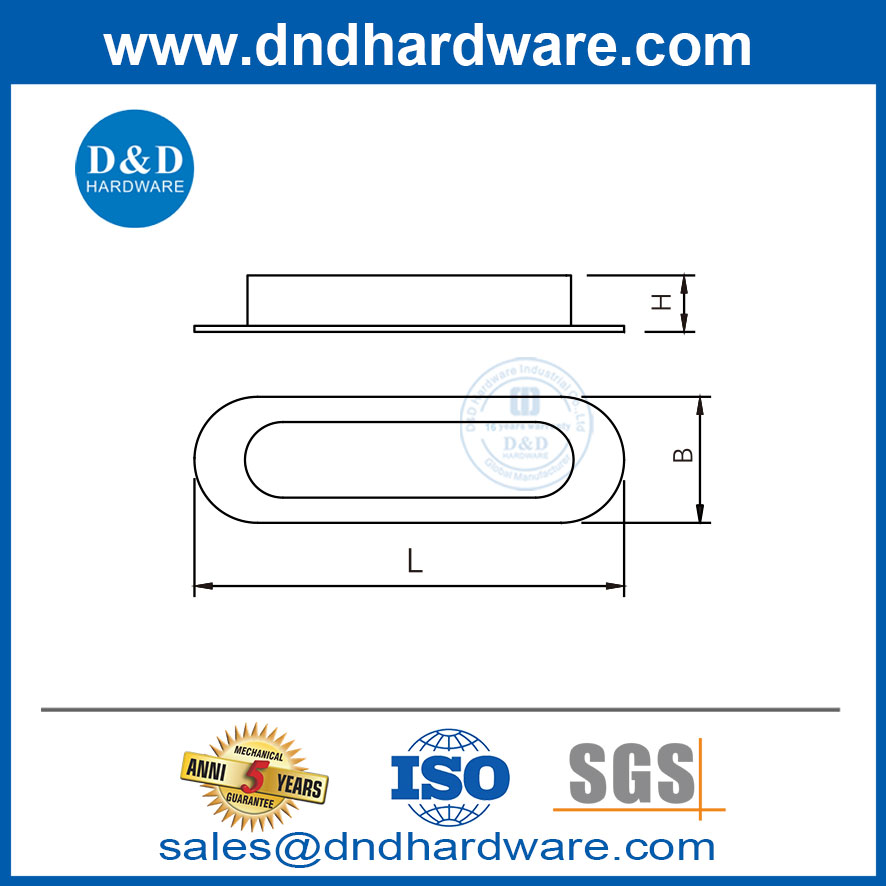 Furniture Hardware Stainless Steel Kitchen Cupboard Wardrobe Drawer Pulls-DDFH082