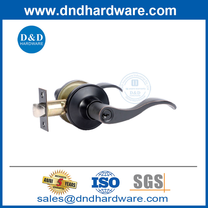 Entry Door Double Locksets Zinc Alloy Black Exterior Door Locksets-DDLK024