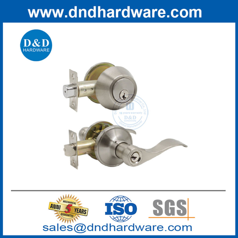 Keyed Entry Leverset Lock with Single Cylinder Deadbolt Combo Packs Lockset-DDLK026