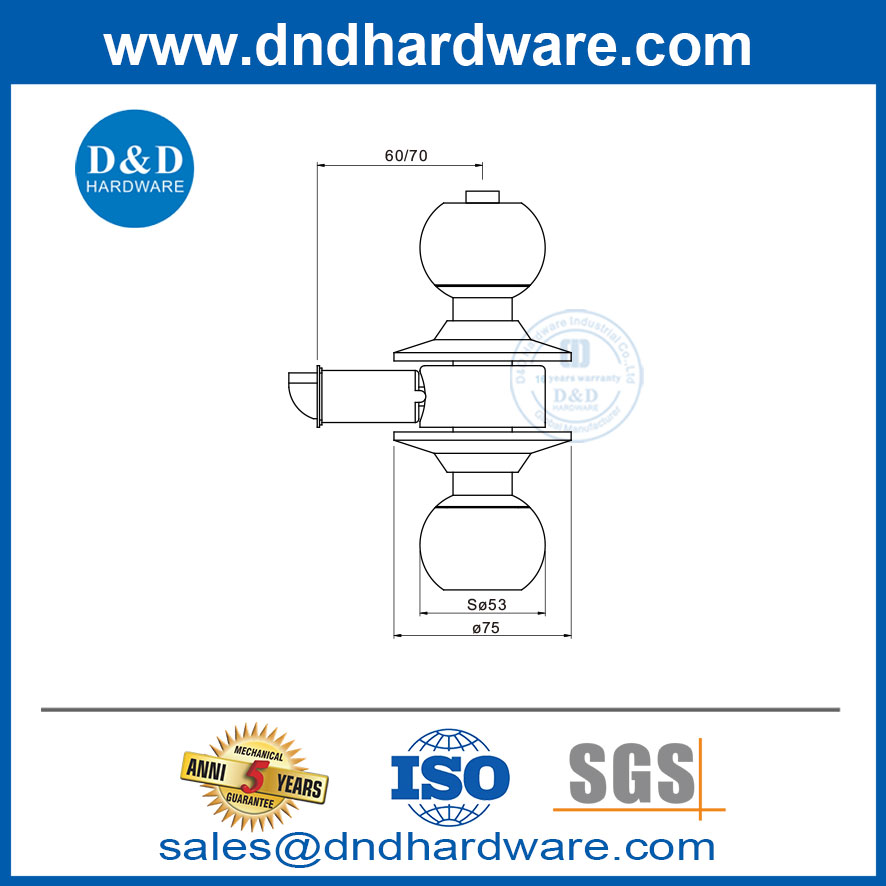 China Factory Tubular Lockset Stainless Steel Commercial Door Lockset-DDLK001