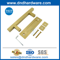 Gold Square Barn Door Handle Push Light Sliding Door Handle Carbon Steel -DDBD104