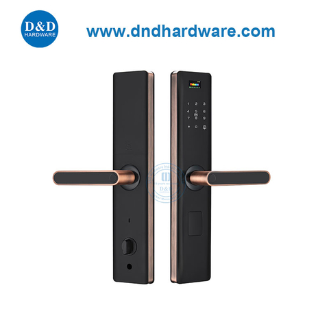 Metal Door Lock Finger Print Password Touch Keypad Electric Handle Smart Lock-DDDL003