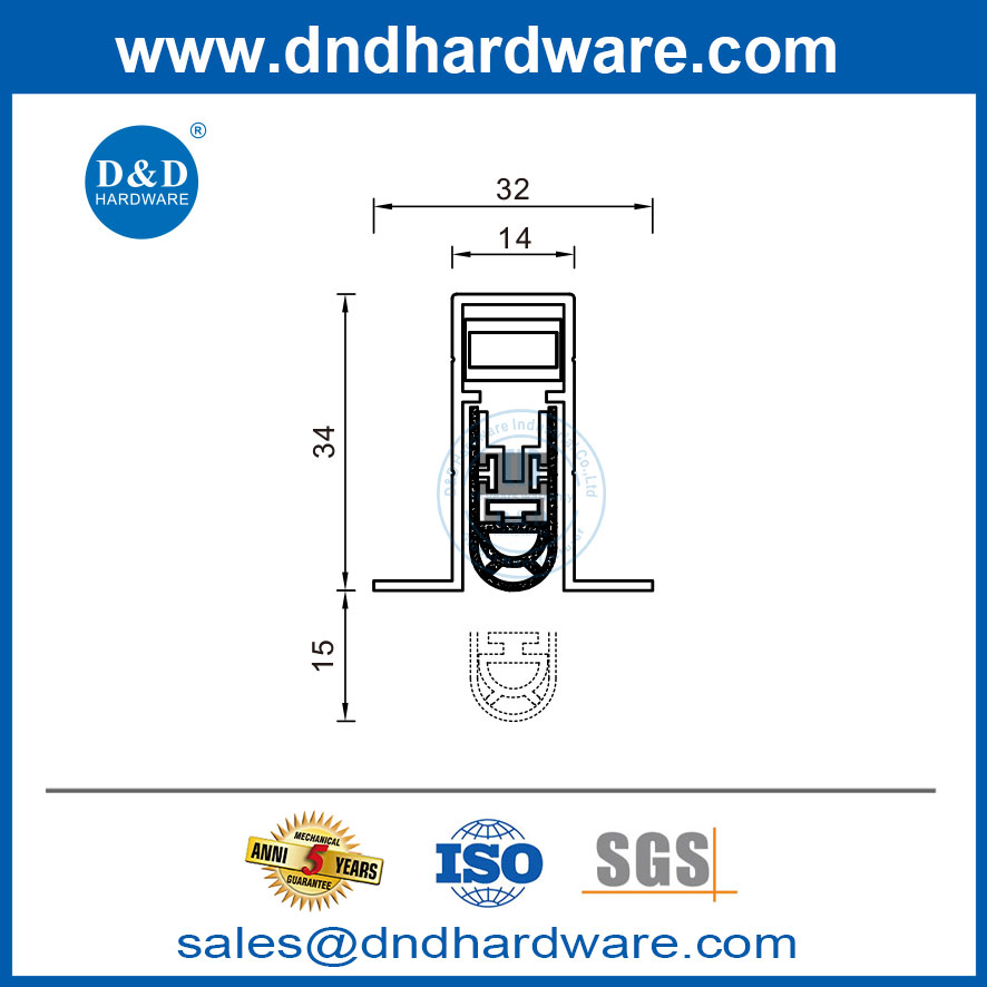 door bottom seal strip