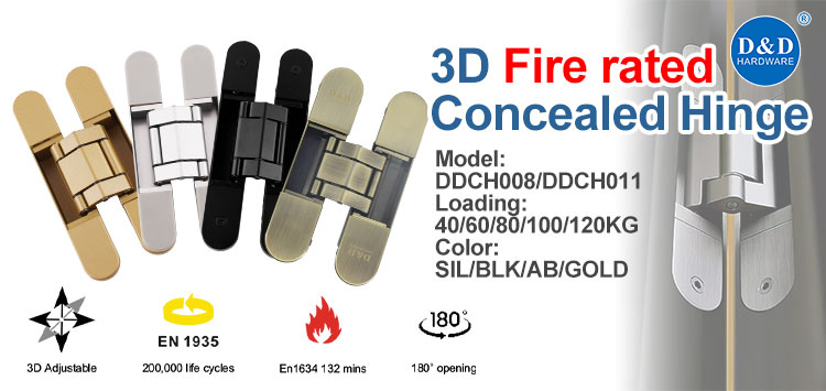 3D Concealed hinge