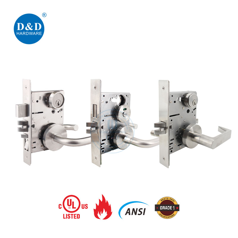 UL Fire Rated Front Door Mortise Lock 