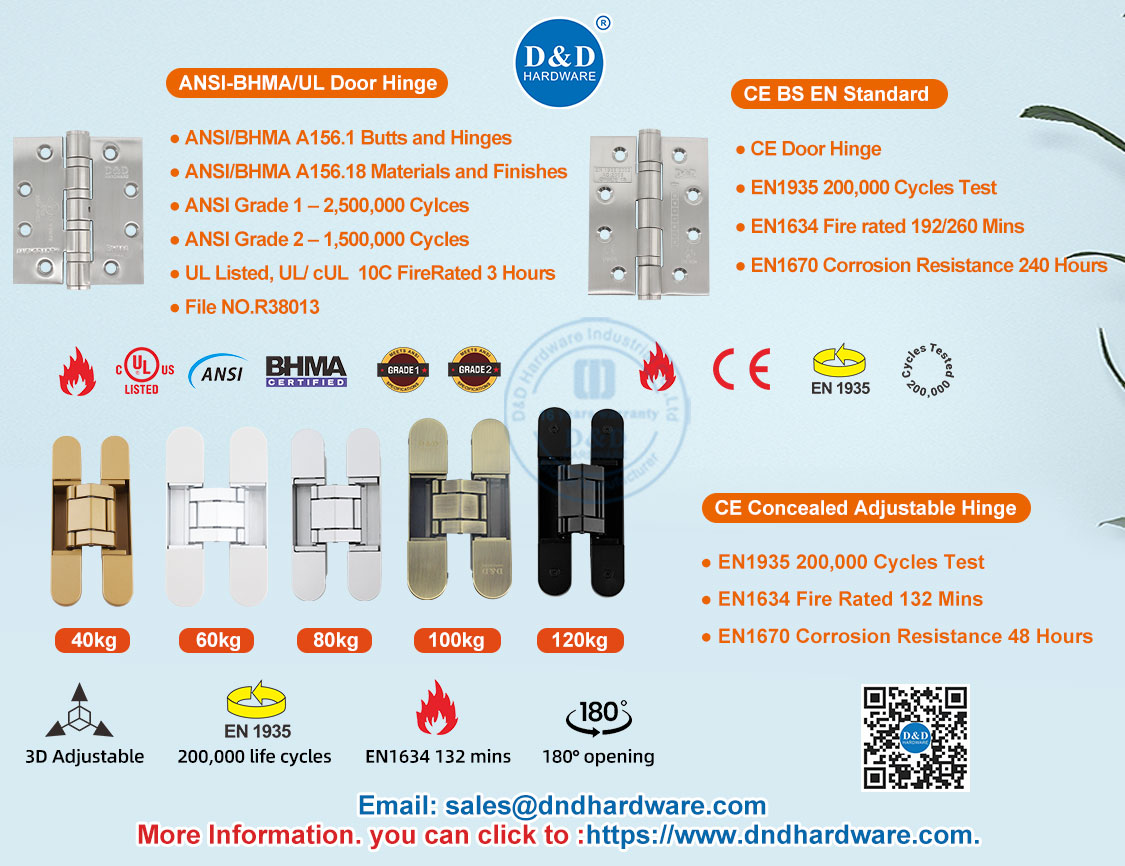 Why CE & UL Certified Interior Door Hinges Are Essential for Safety And Quality？