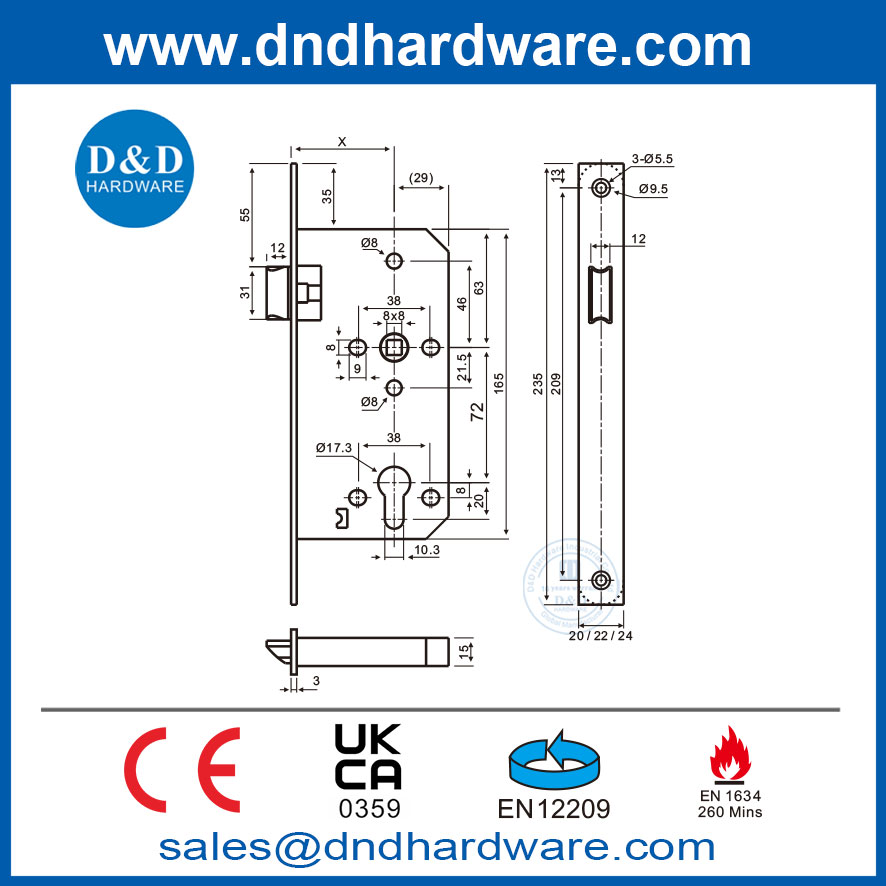 commercial mortise lock