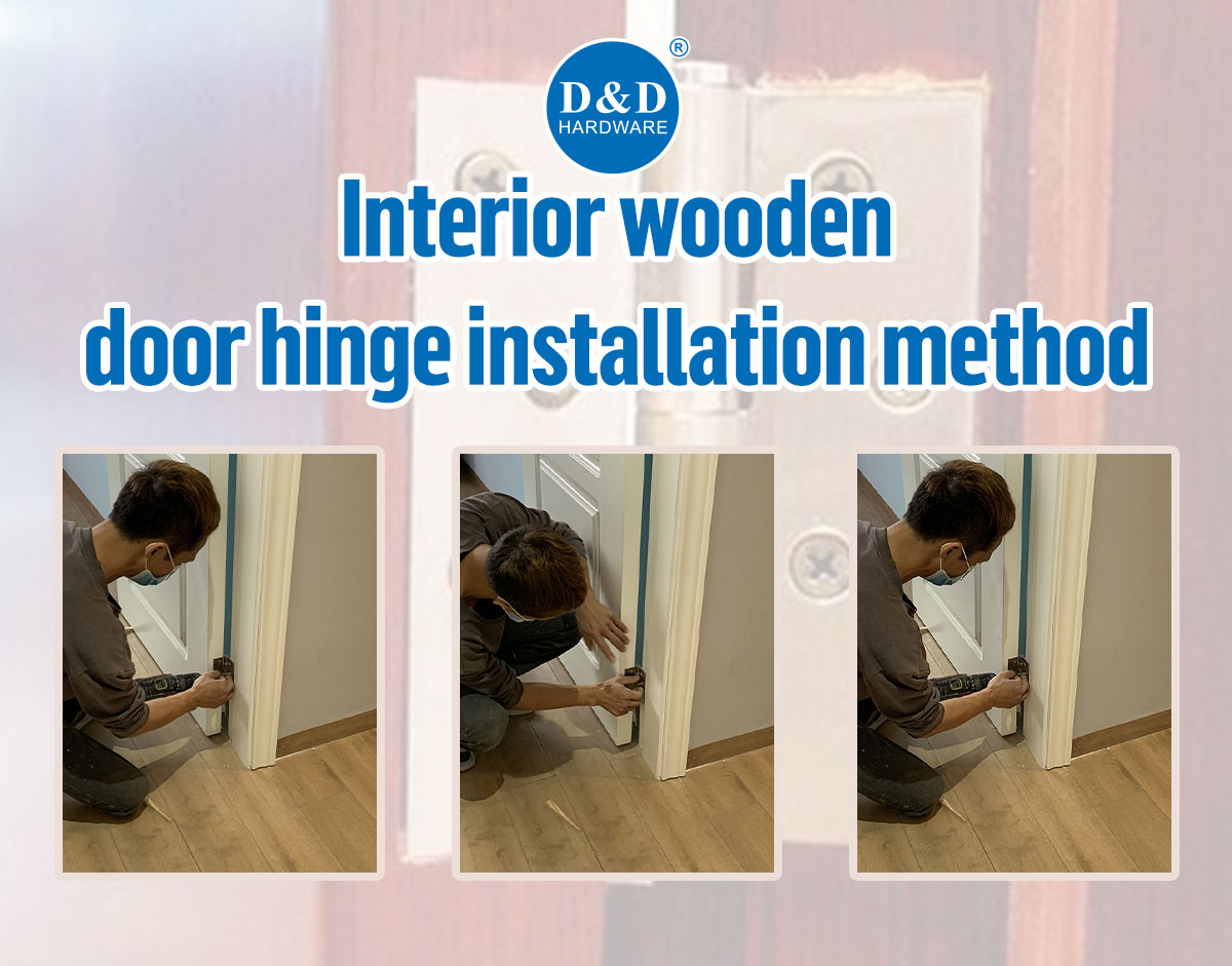 Interior wooden door hinge installation method