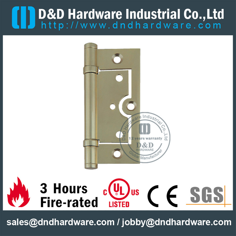 DDBH014-Solid brass rectangular flush hinge for Wooden Door 
