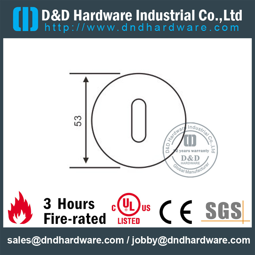 Stainless Steel 304 Lock Escutcheon for Aluminum Door-DDES005