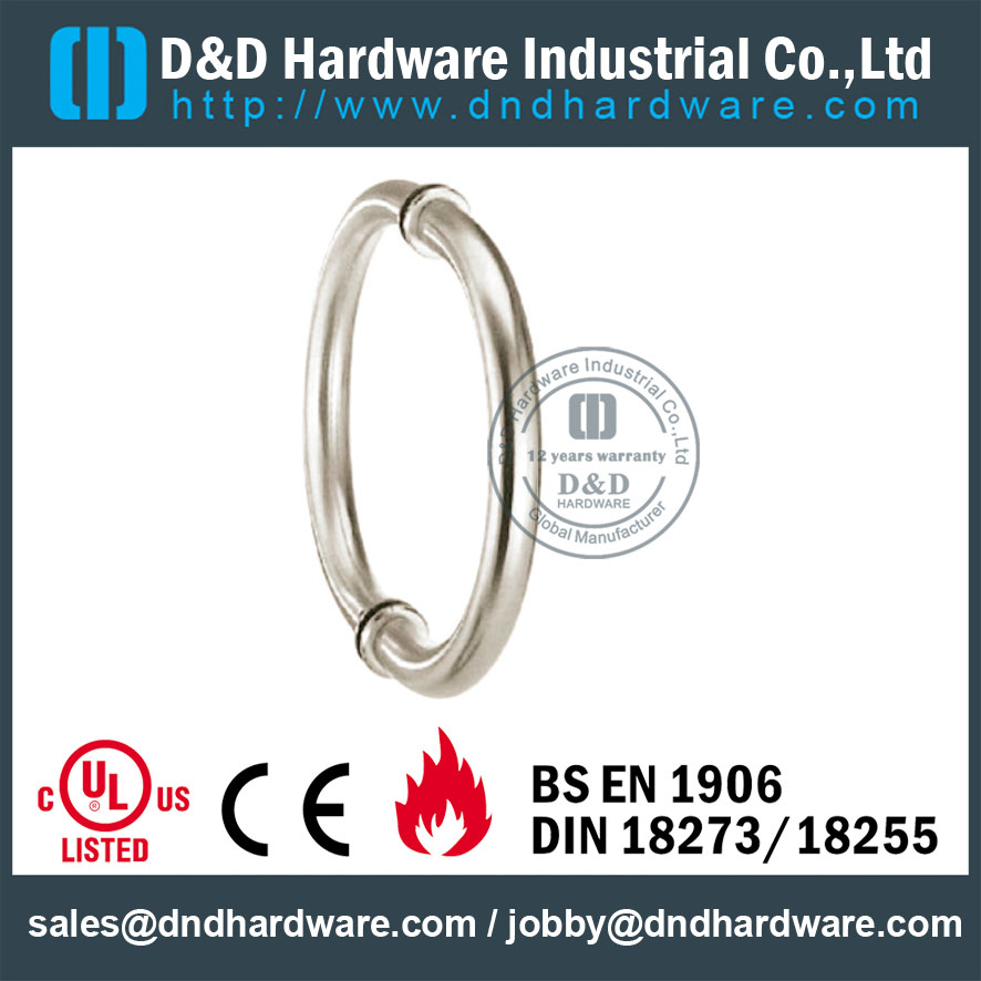 SUS304 Shower Door Polish Round Pull Handle-D&D Hardware