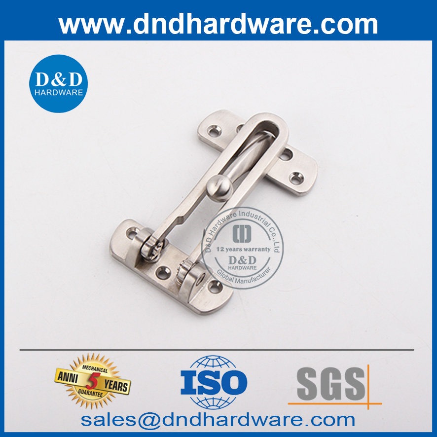 Modern Security Stainless Steel Door Guard for Hotel Door-DDDG001