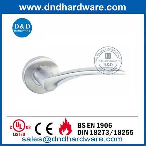 Stainless Steel Solid Lever Handle for Wooden Door-DDSH001