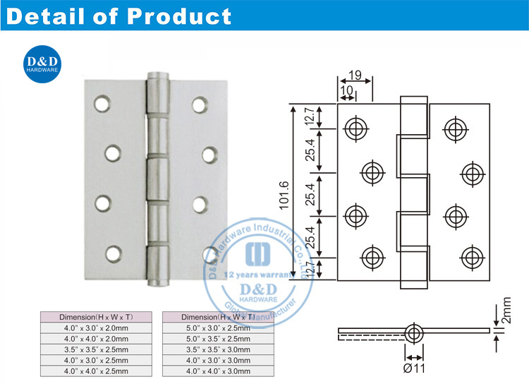 SS Nylon Washer Hinge-D&D Hardware