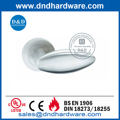 Small Stainless Steel Oval Lever Decorative Door Handle-DDSH031