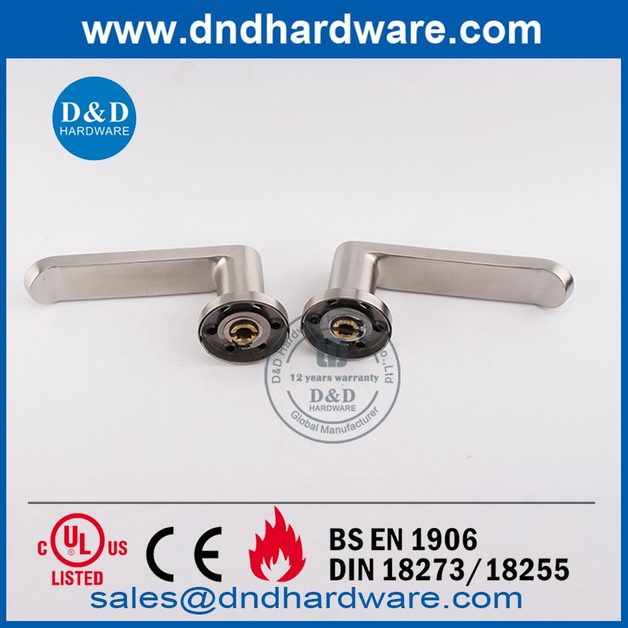 Stainless Steel Security Nickel Lever Handle for Industrial Door-DDSH028