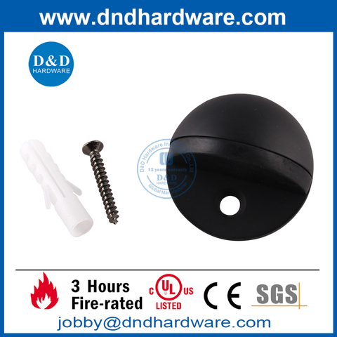Stainless Steel 304 Black Hemisphere Door Stopper for Entry Double Door-DDDS004