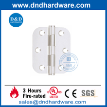 Silver Stainless Steel Hinge with Round Corner-DDSS047
