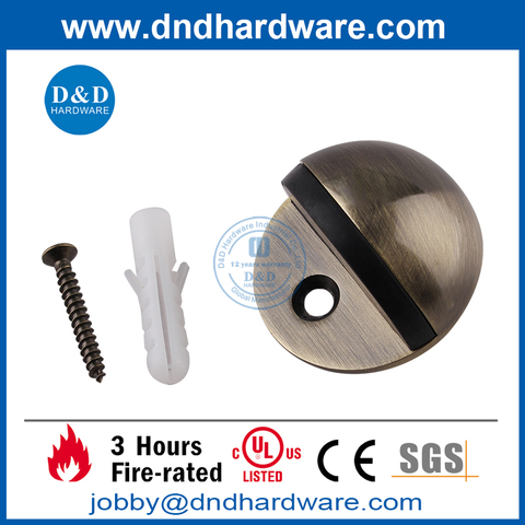 Stainless Steel 304 Antique Brass Floor Door Stopper for Entry Double Door-DDDS004