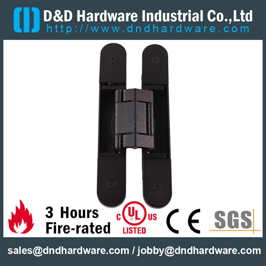 Black Sanding Black lid heavy duty 3D Adjustable Concealed Hinge for Office Building Door-DDCH008-G80