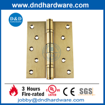 UL SS304 Fire Rated 2BB Polished Brass Stain hinge Door Hinge-DDSS007-FR-5x4x3mm