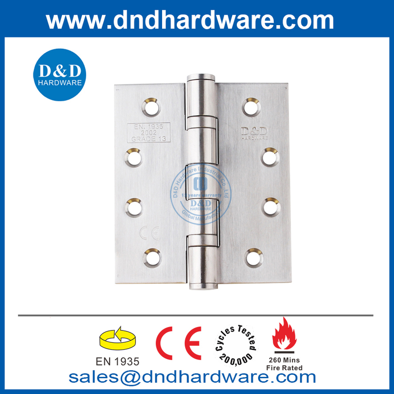 SS201 CE Grade 13 Mortise Fire Rated Metal Door Hinge-DDSS001-CE-4X3.5X3
