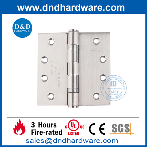 UL Listed Stainless Steel 304 Ball Bearing Fire Butt Hinge-DDSS001-FR-4X4X3