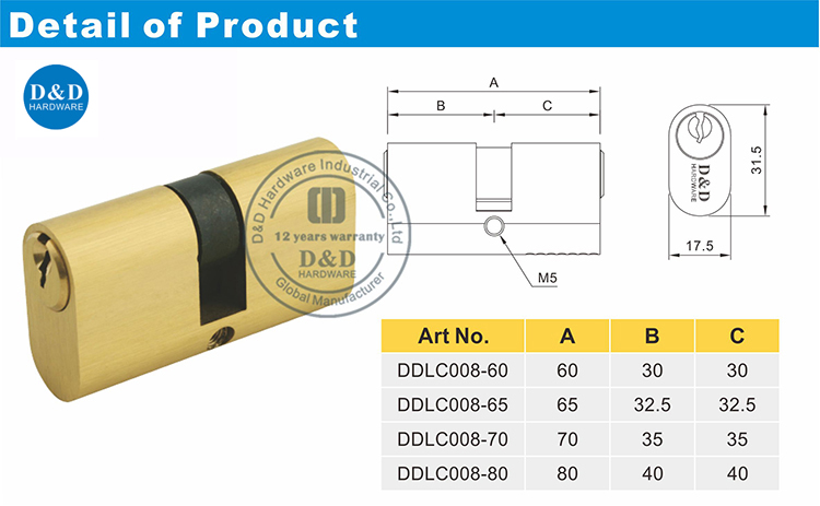 Mortise Lock Cylinder-D&D Hardware