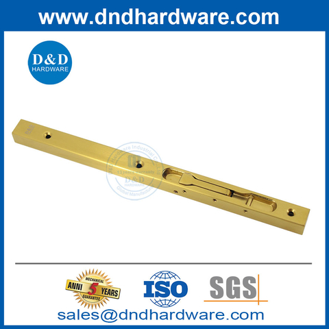 8 Inch Satin Brass Stainless Steel 304 Concealed Interior Door Bolt-DDDB008