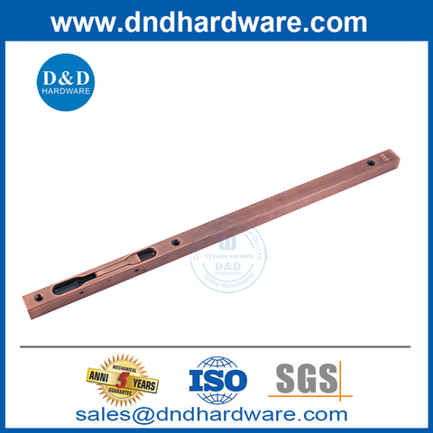 SS304 Antique Copper Exterior Door Lever Action Flush Bolt-DDDB008