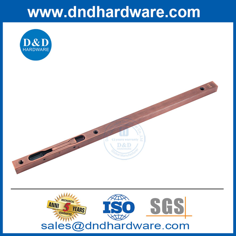 SS304 Antique Copper Exterior Door Lever Action Flush Bolt-DDDB008