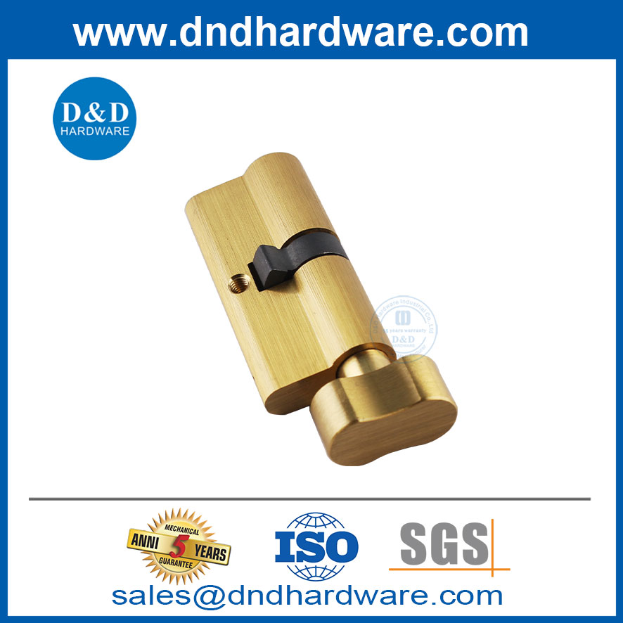 Professional Factory Good Price Satin Brass Door Lock Cylinder For Bathroom-DDLC007