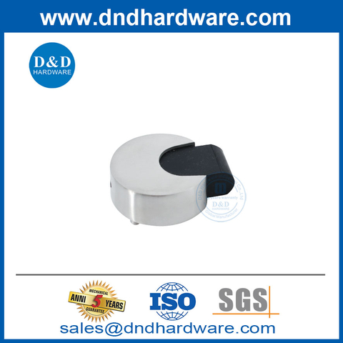 Stainless Steel Bathroom Door Stop Rubber Chrome Door Stops-DDDS043
