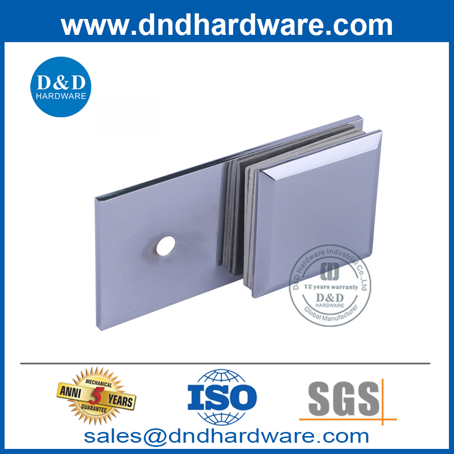 Stainless Steel 180 Degree Bathroom Shower Door Glass Clamp-DDGC003