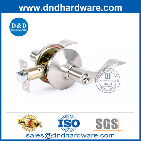 Zinc Alloy Privacy Function Lever Handle Lockset for Washroom Door-DDLK013