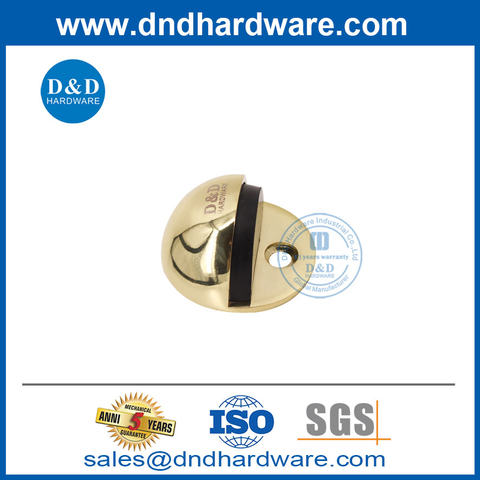 Polished Golden Zinc Alloy Commercial Door Stop Hardware-DDDS005