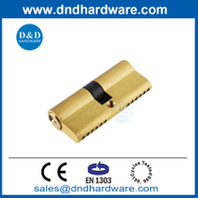 Solid Brass EN1303 Double Opening 70mm Satin Brass Door Lock Cylinder with Optional Colors-DDLC003