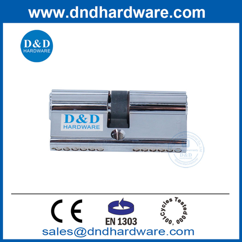 EN1303 Polish-Chrome Security Cylinder Door Lock Core With 2 Piece Key Door Lock Cylinder-DDLC003