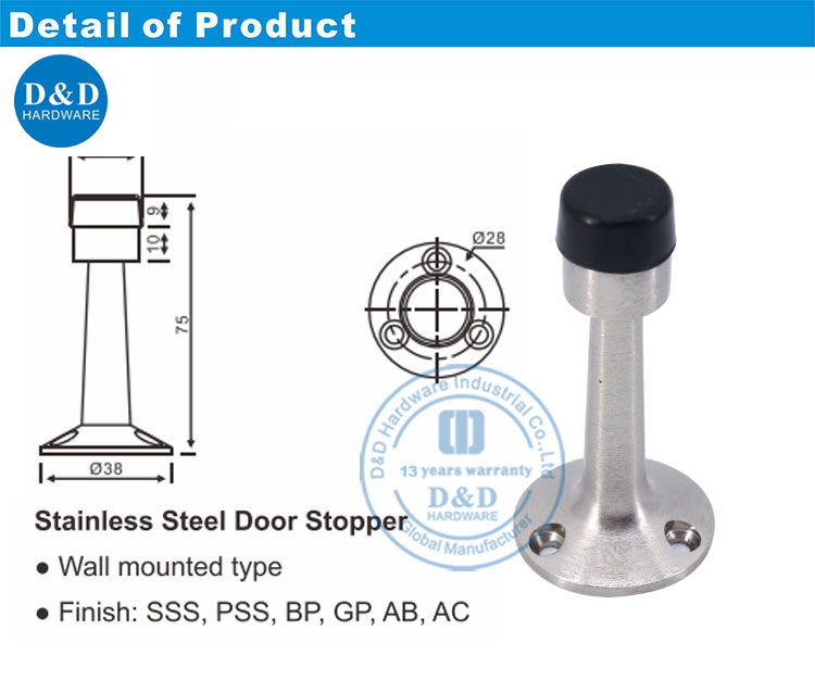 different types of door stoppers-DDDS019