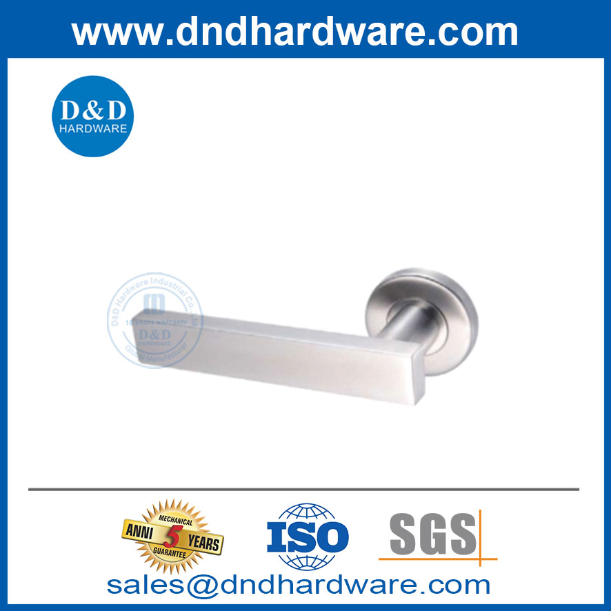 Silver Front Door Handles Stainless Steel Indoor Door Handles-DDTH039