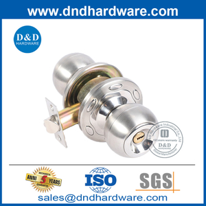 Silver Color Best Knob Lockset in Zinc Alloy for Exterior Doors-DDLK048