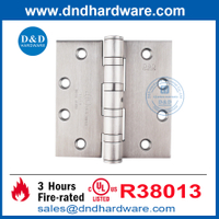 Heavy Duty Non Removable Pin UL Stainless Steel Door Hinge-DDSS004-FR-4.5X4.5X4.6