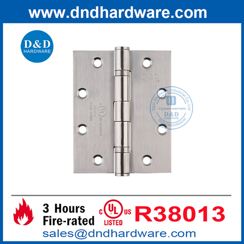 UL Listed Different Types of Door Hinges Stainless Steel Fire Rated Chrome Door Hinges-DDSS006-FR-5X4X3.4
