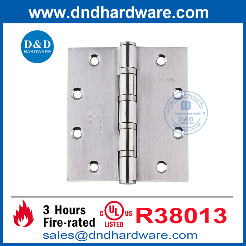 Stainless Steel UL Listed UL 10C 5”x4.5”x3.4mm Metal Door Hinge-DDSS008-FR-5X4.5X3.4 
