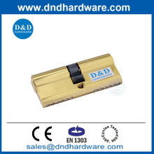 Solid Brass BS EN1303 60mm Polished Brass Golden Finish Double Lock Cylinder-DDLC003